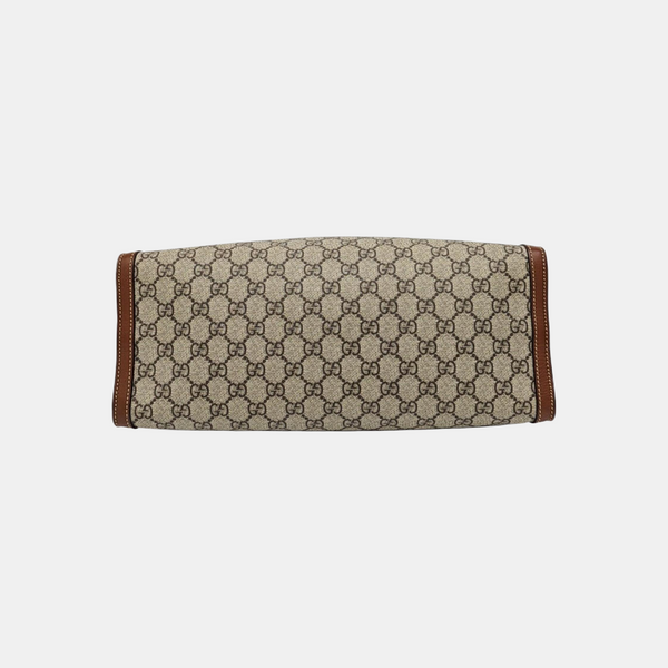 Padlock Medium Monogram Coated Canvas Beige