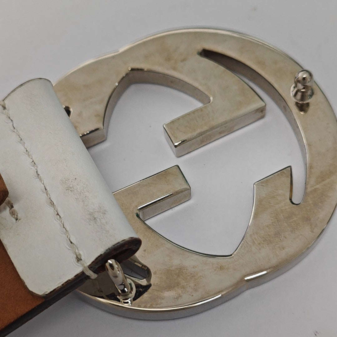 Leather Belt White