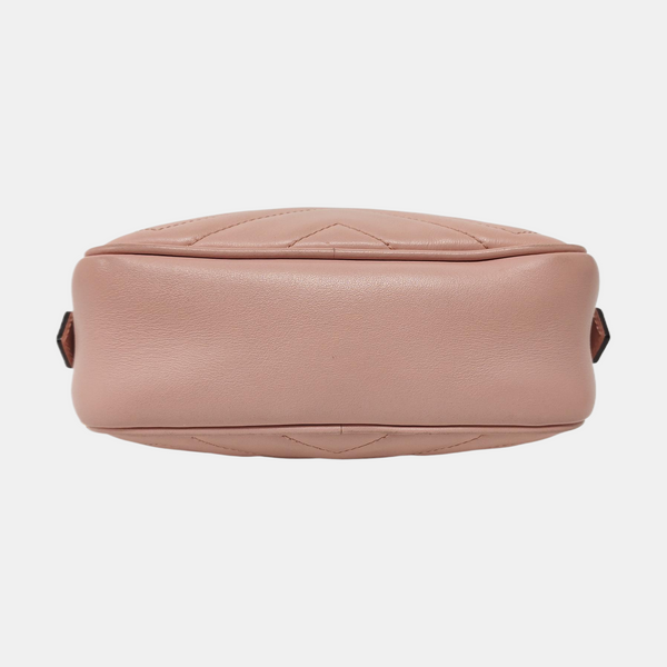 Authenticated pre-owned  GG Marmont Mini Quilted Calfskin Pink - Crossbody Bag at Looply