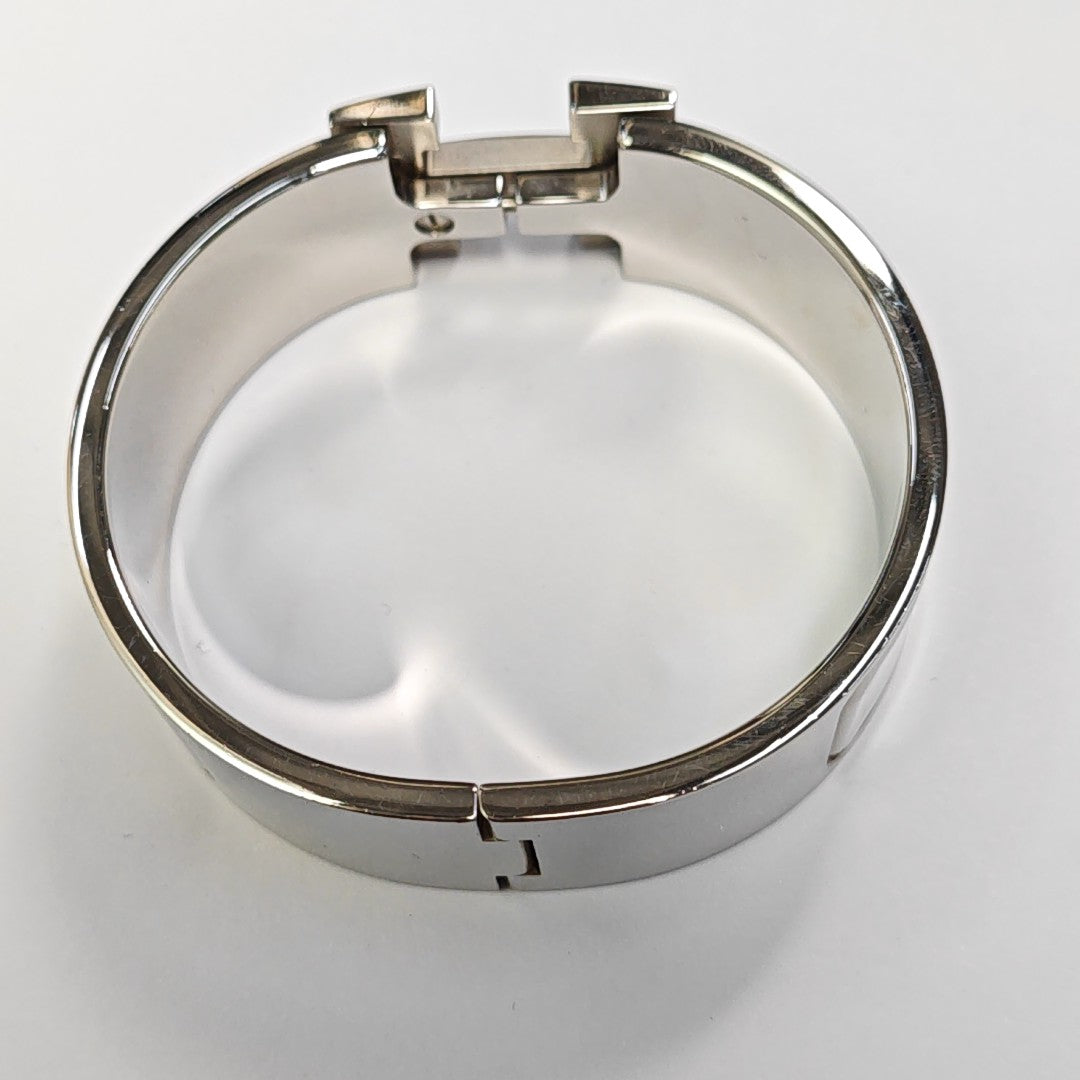 Clic Clac H Metal Silver Bangle