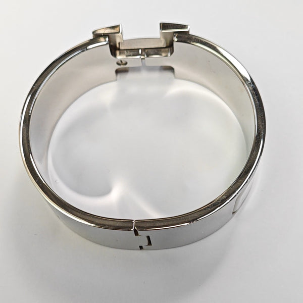 Clic Clac H Metal Silver Bangle