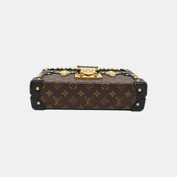 PETITE MALLE Monogram Coated Canvas Brown