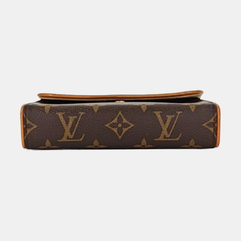 FLORENTINE Monogram Coated Canvas Brown
