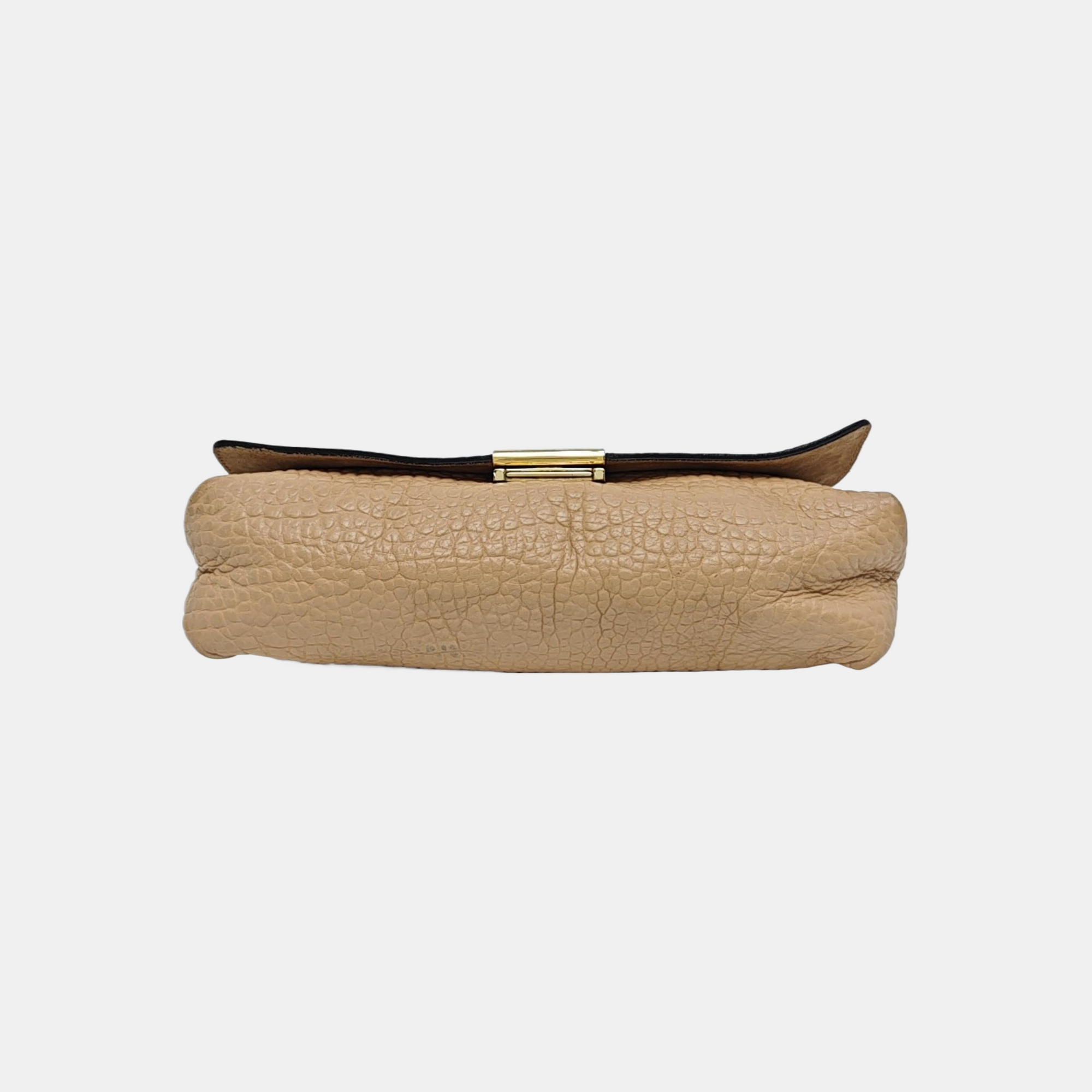 Calfskin Shoulder Bag Beige
