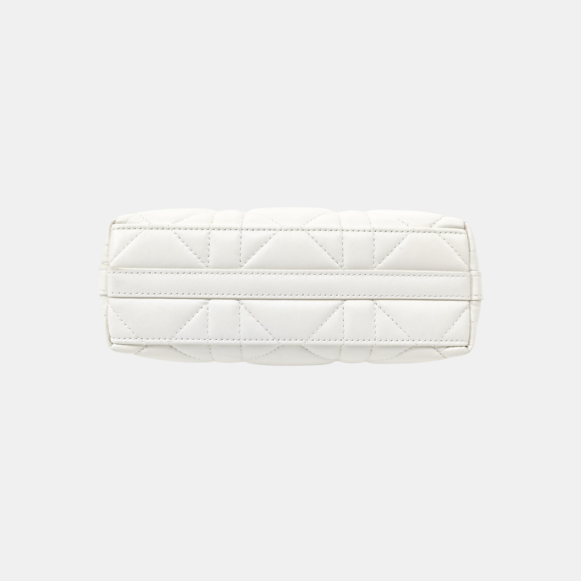 Miss Caro Mini Cannage Lambskin White