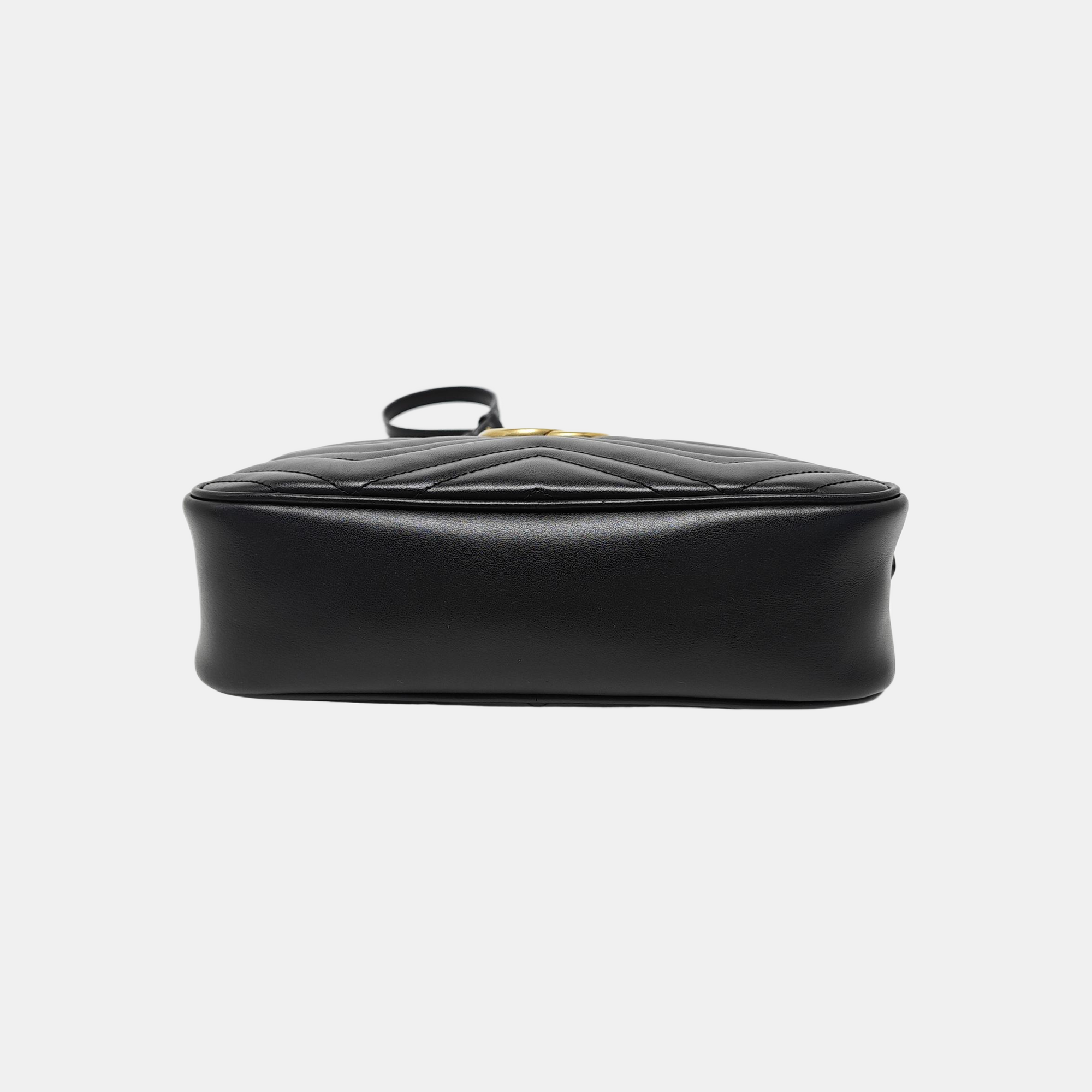 GG Marmont Small Quilted Calfskin Black