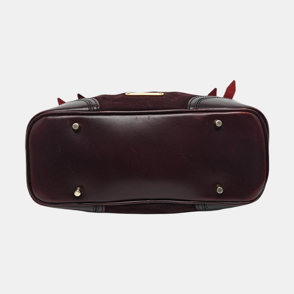 Suede Shoulder Bag Red