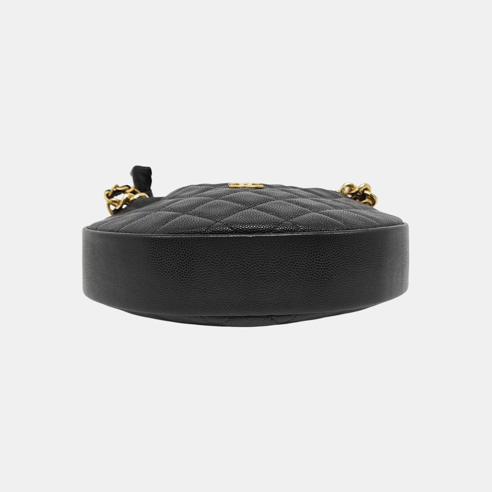 Quilted Grained Calfskin Top Handle Bag Black