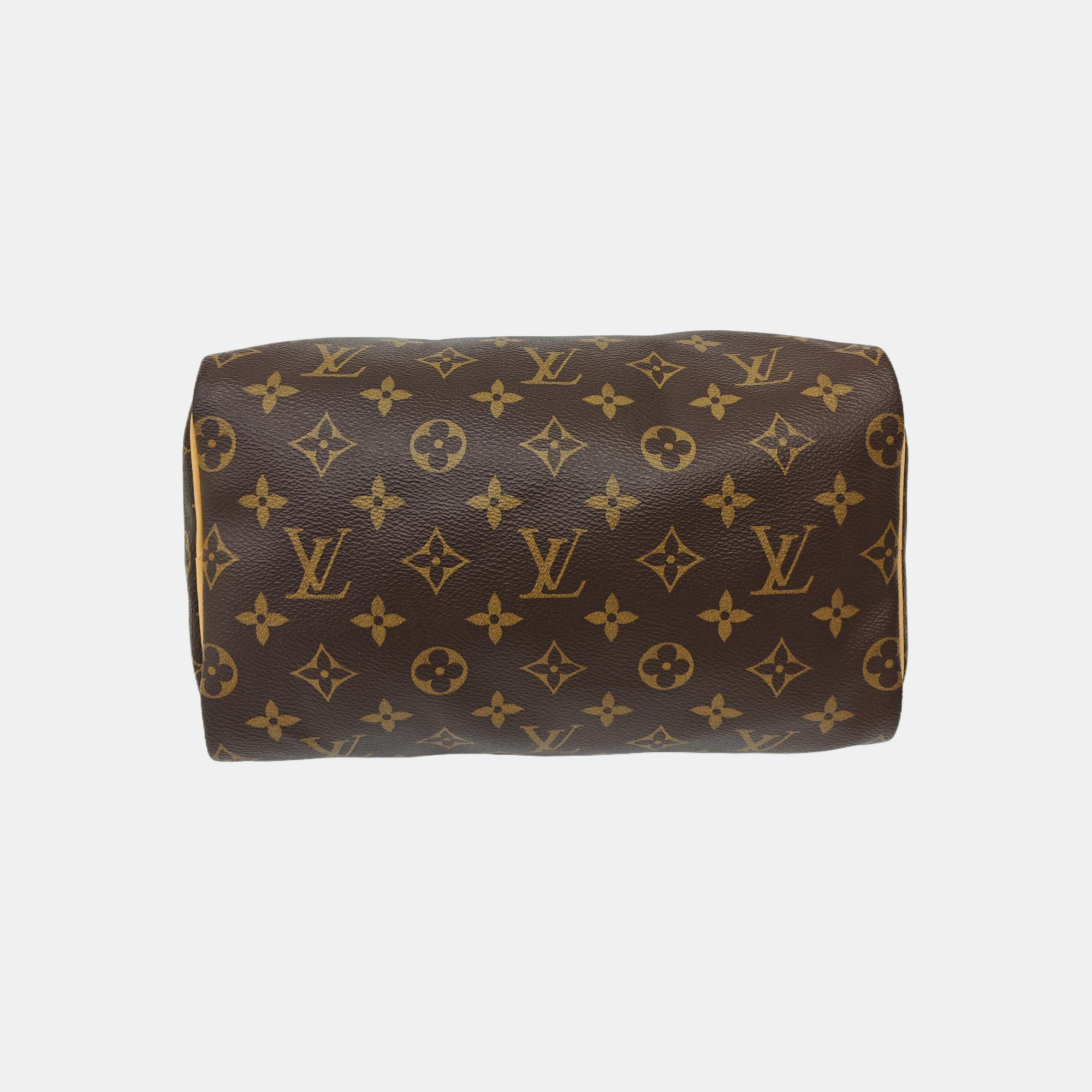 SPEEDY 25 Monogram Coated Canvas Brown