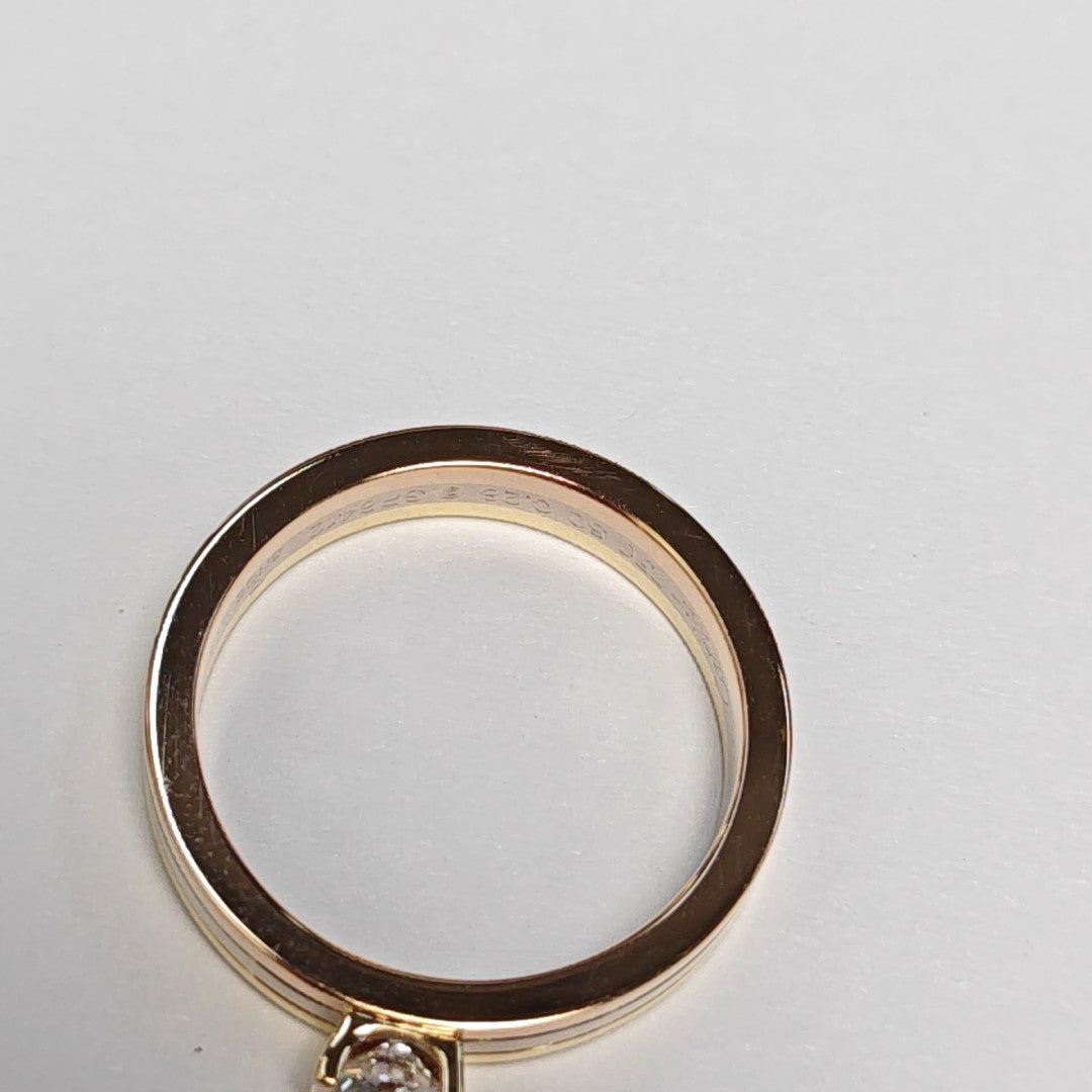 VENDÔME LOUIS CARTIER 18k White Gold Multicolor Ring EU 50