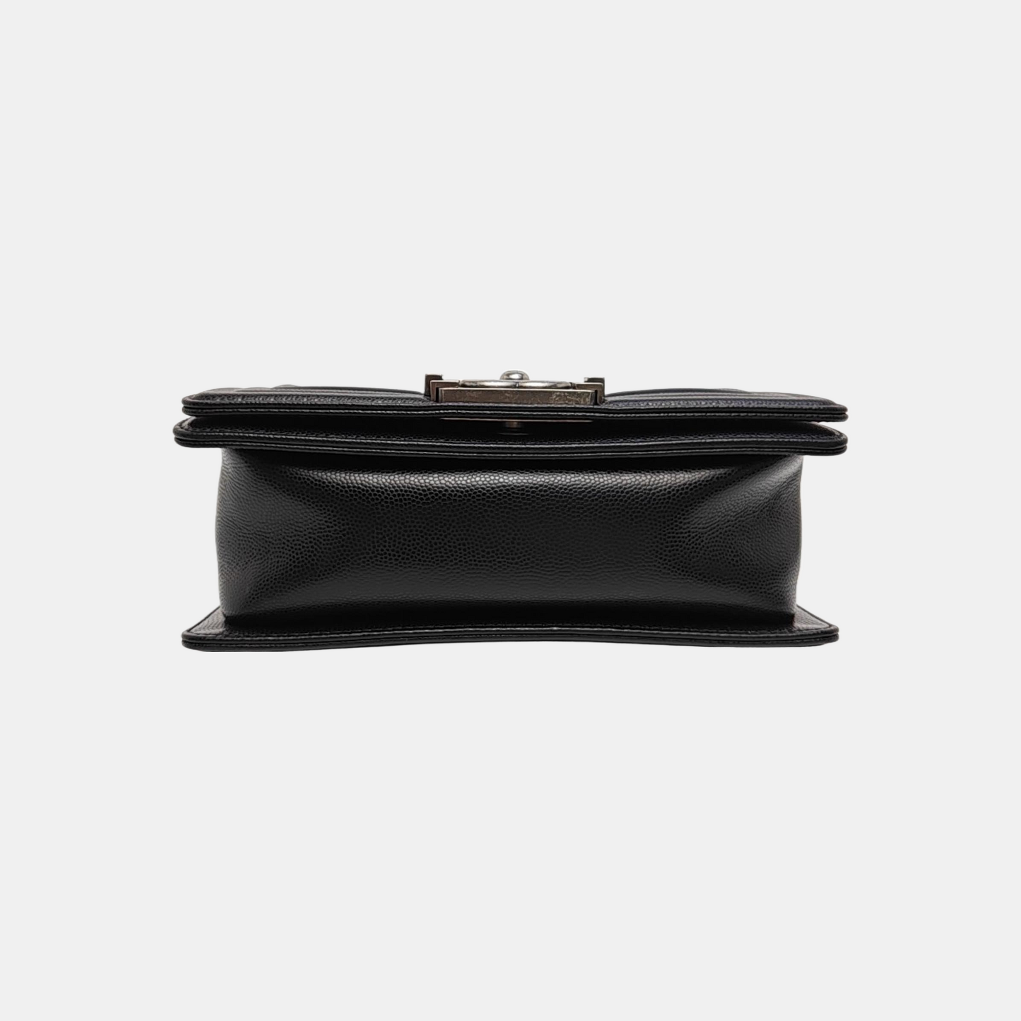 BOY CHANEL Small Quilted Grained Calfskin Black
