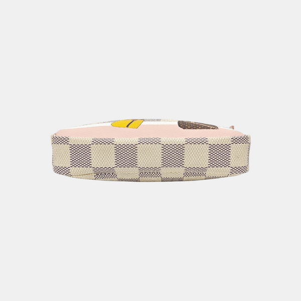 ACCESSOIRES Mini Damier Azur Coated Canvas White