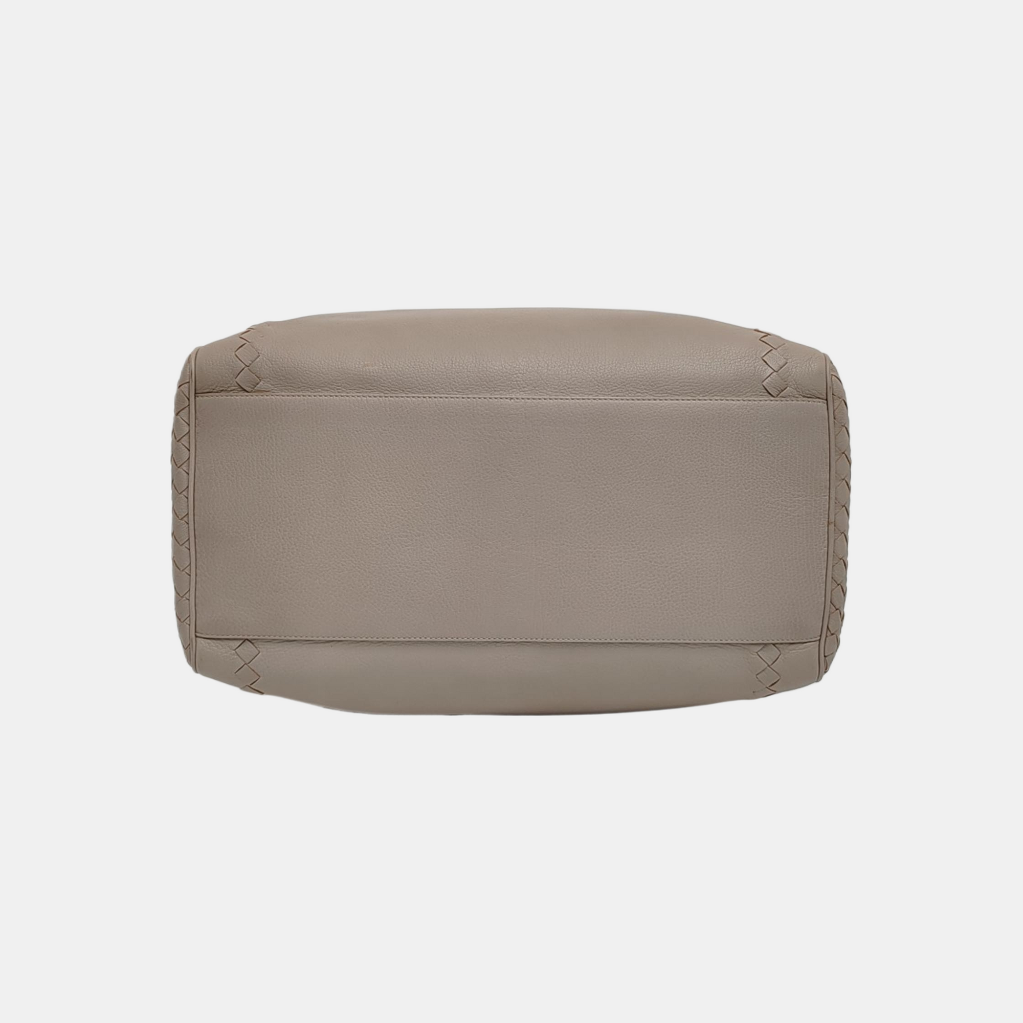 Calfskin Top Handle Bag Gray