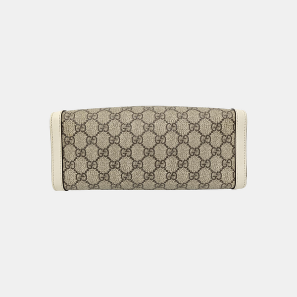 Padlock Small Monogram Coated Canvas Beige