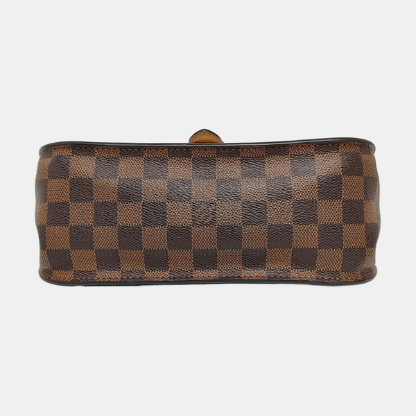 BEAUMARCHAIS Damier Ebene Coated Canvas Brown