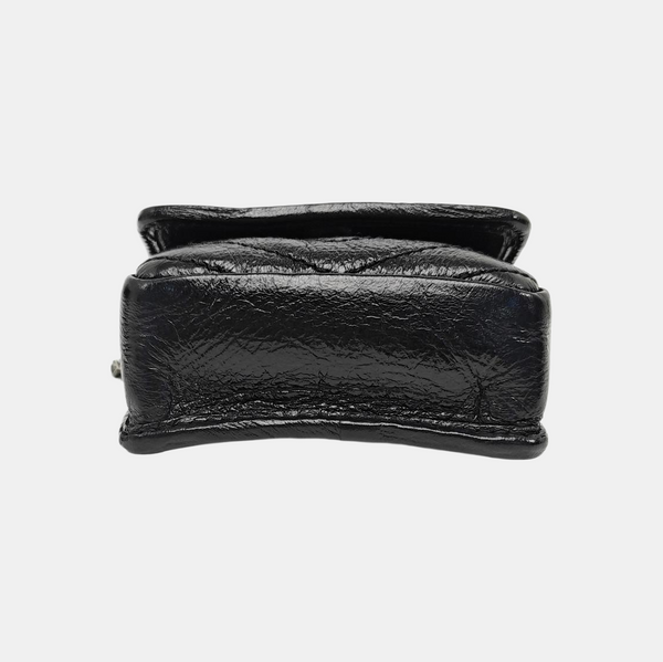 NIKI Chevron Calfskin Black