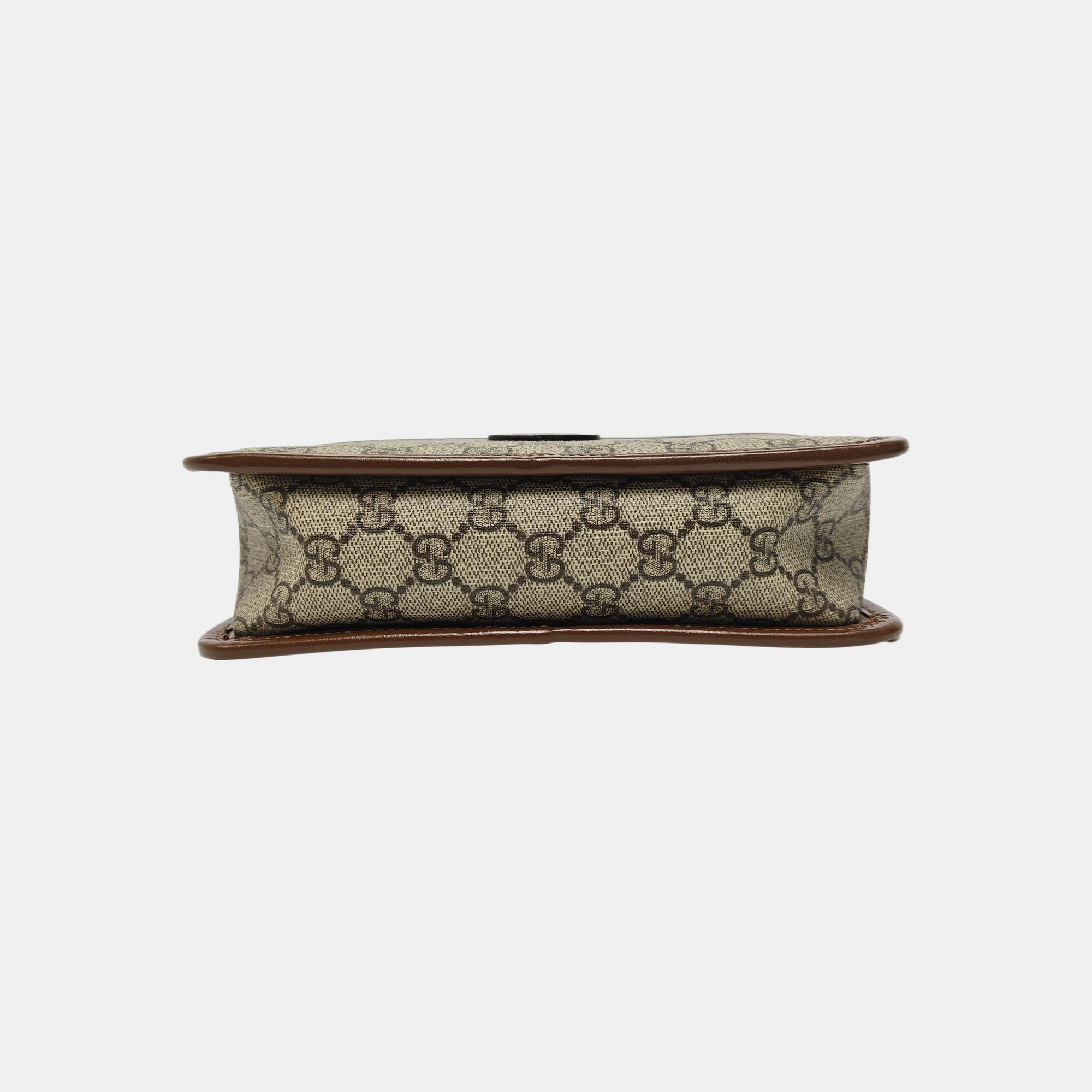 GG Supreme Mini Monogram Coated Canvas Beige
