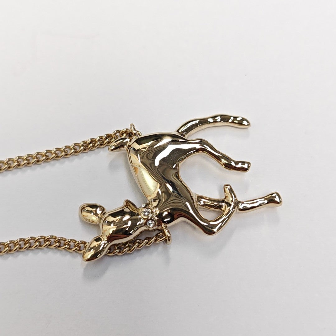 CC Logo Metal Gold Necklace