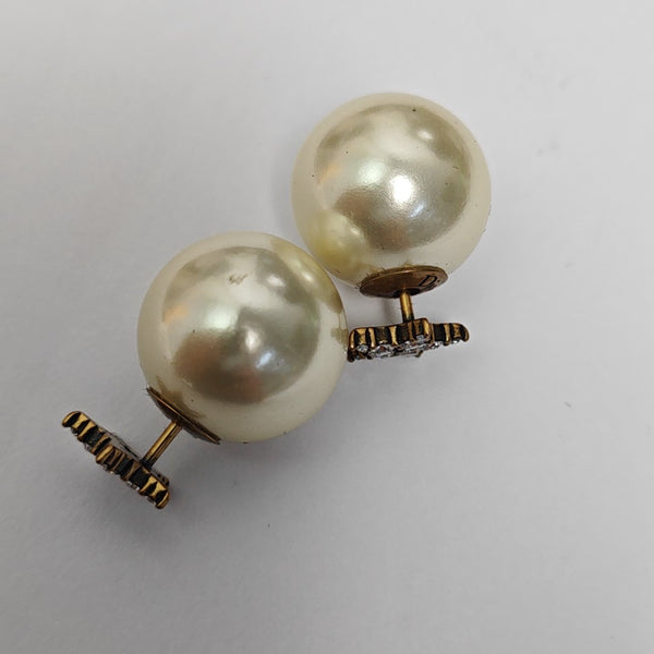 Dior Tribales Metal Gold Stud Earrings