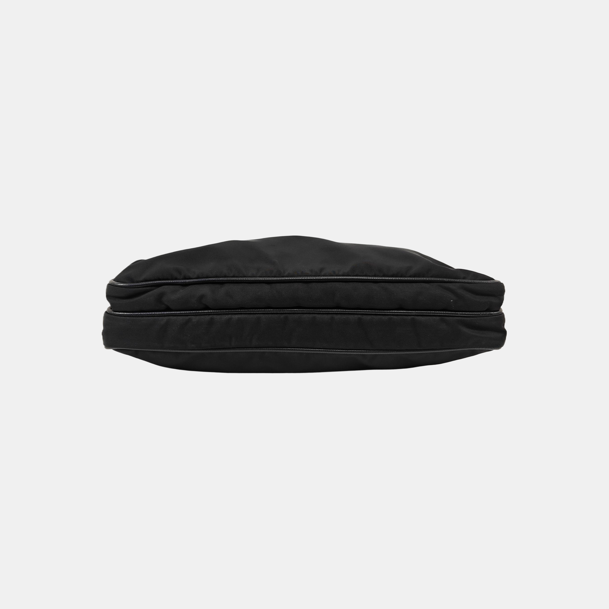 Bolso bandolera de nailon, nailon negro