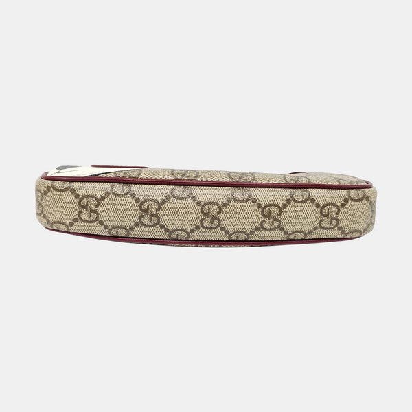 Monogram Fabric Top Handle Bag Mini Brown