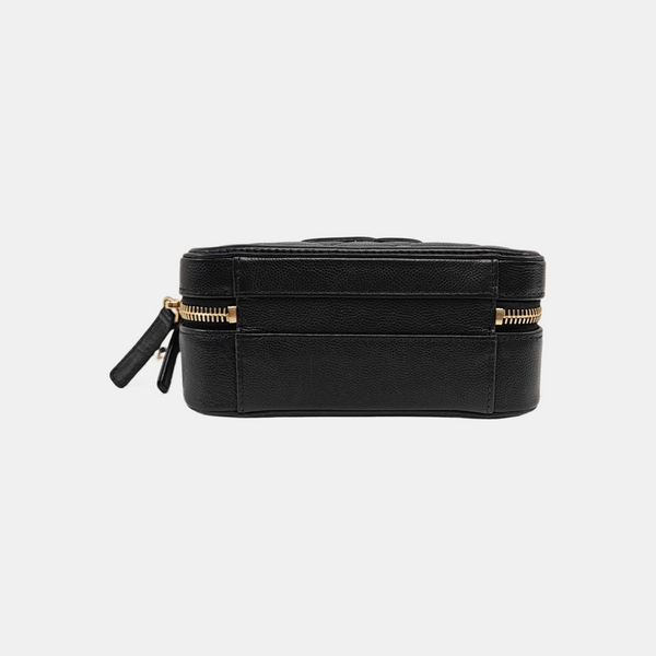 FILIGREE Small Quilted Grained Calfskin Black