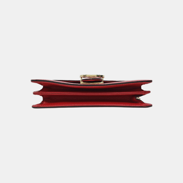 Interlocking G Small Calfskin Red