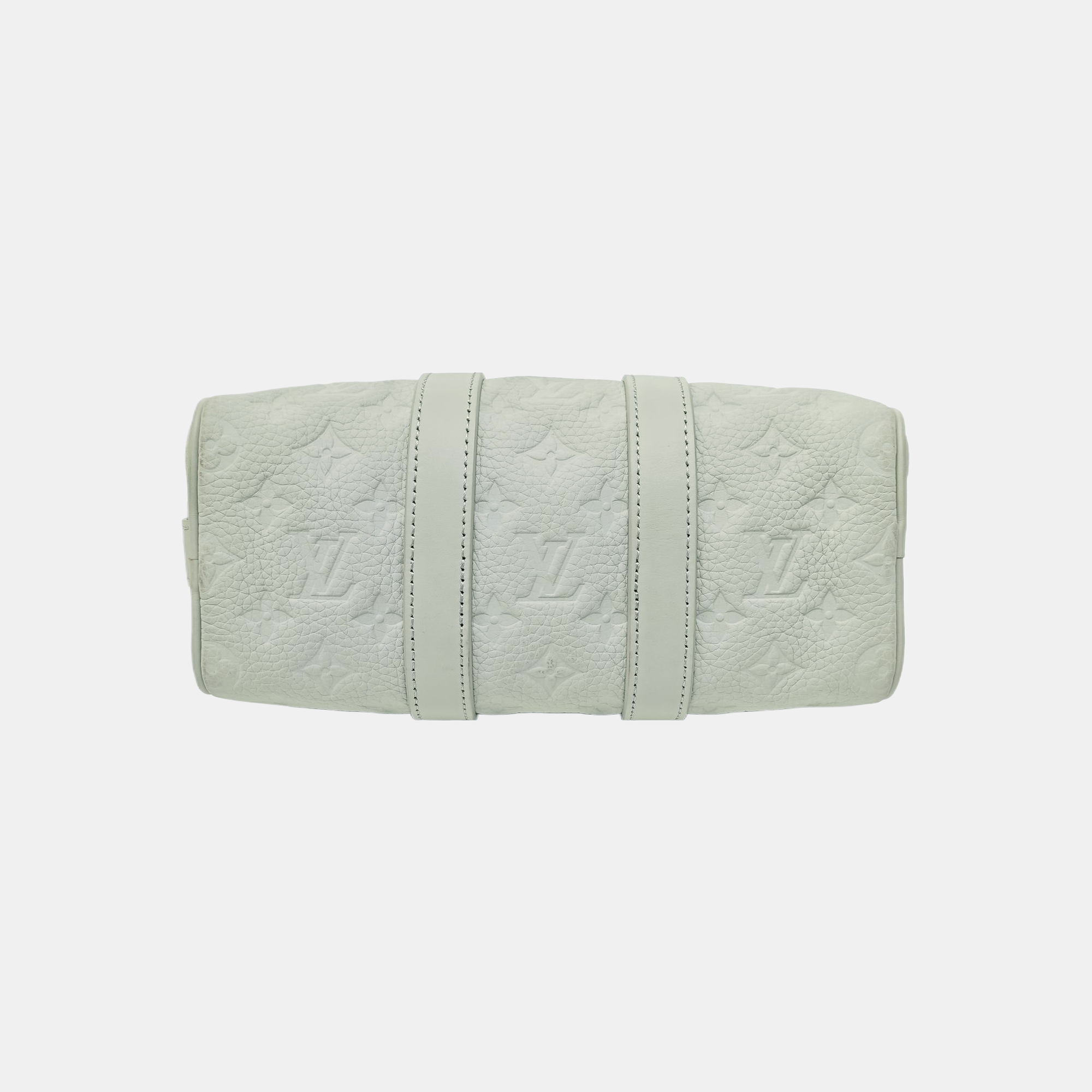 KEEPALL Monogram Calfskin Green