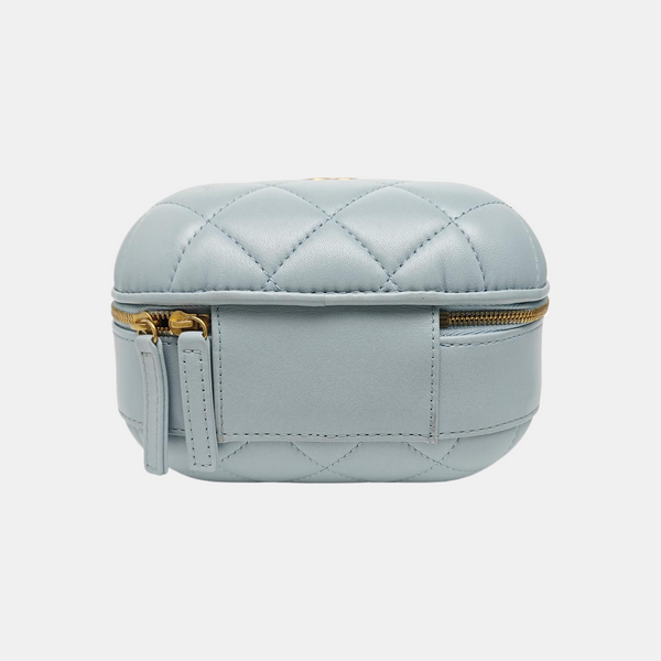 Quilted Lambskin Shoulder Bag Blue