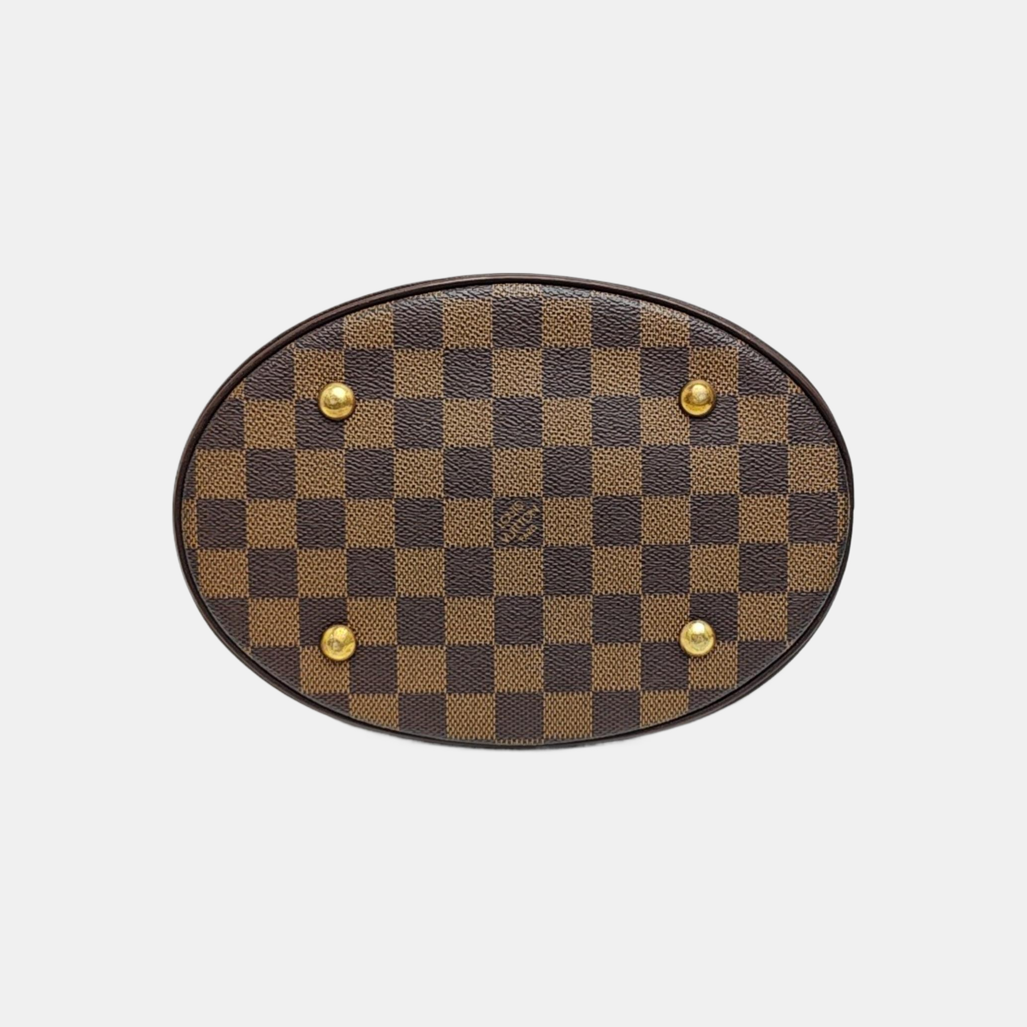BUCKET PM Damier Ebene Coated Canvas Brown