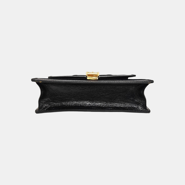 Sylvie Small Monogram Velvet Black