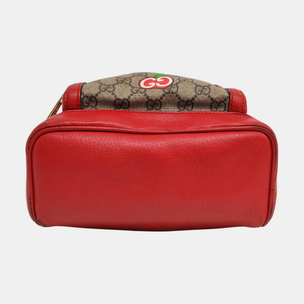 GG Supreme Small Monogram Coated Canvas Beige