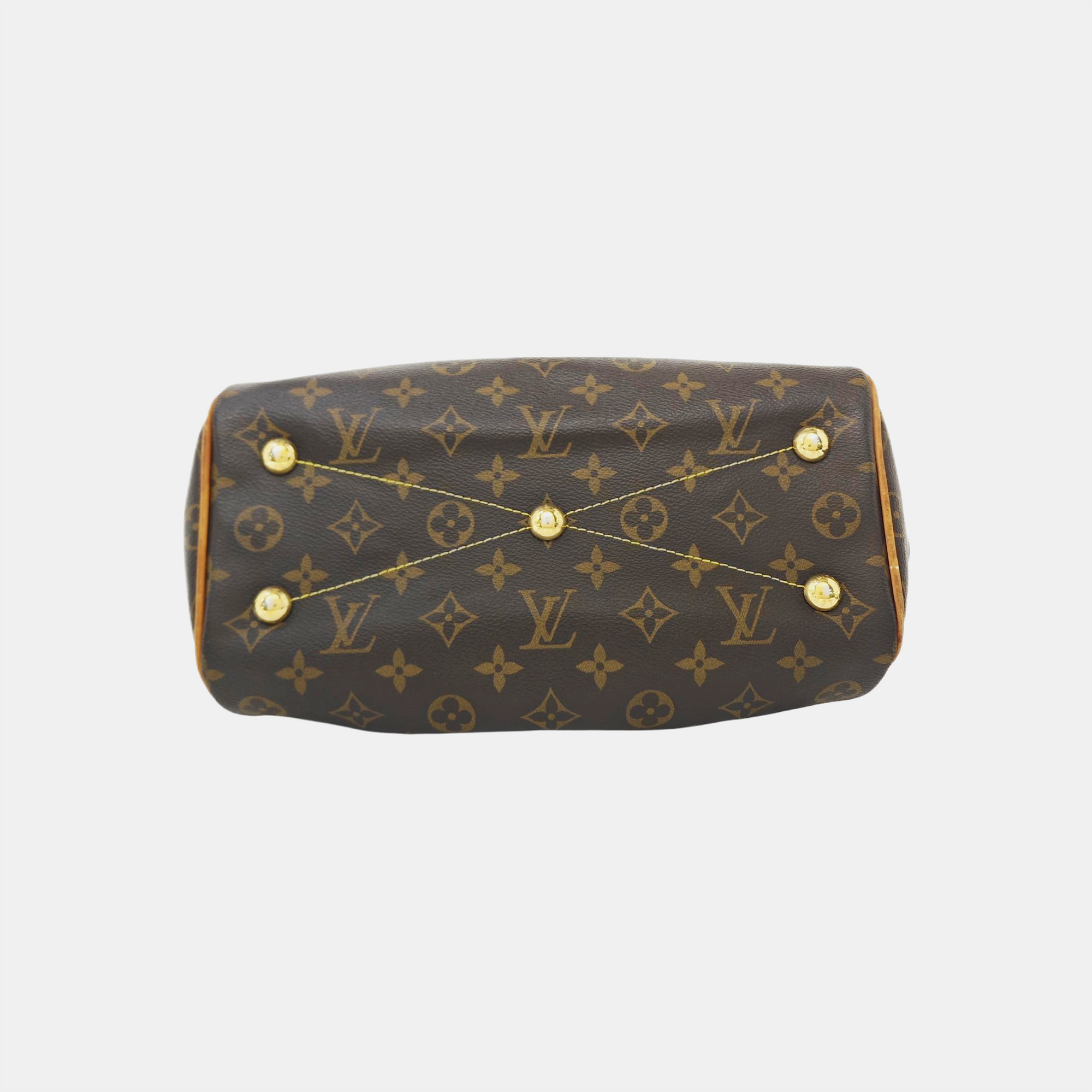 Monogram Coated Canvas Top Handle Bag Brown