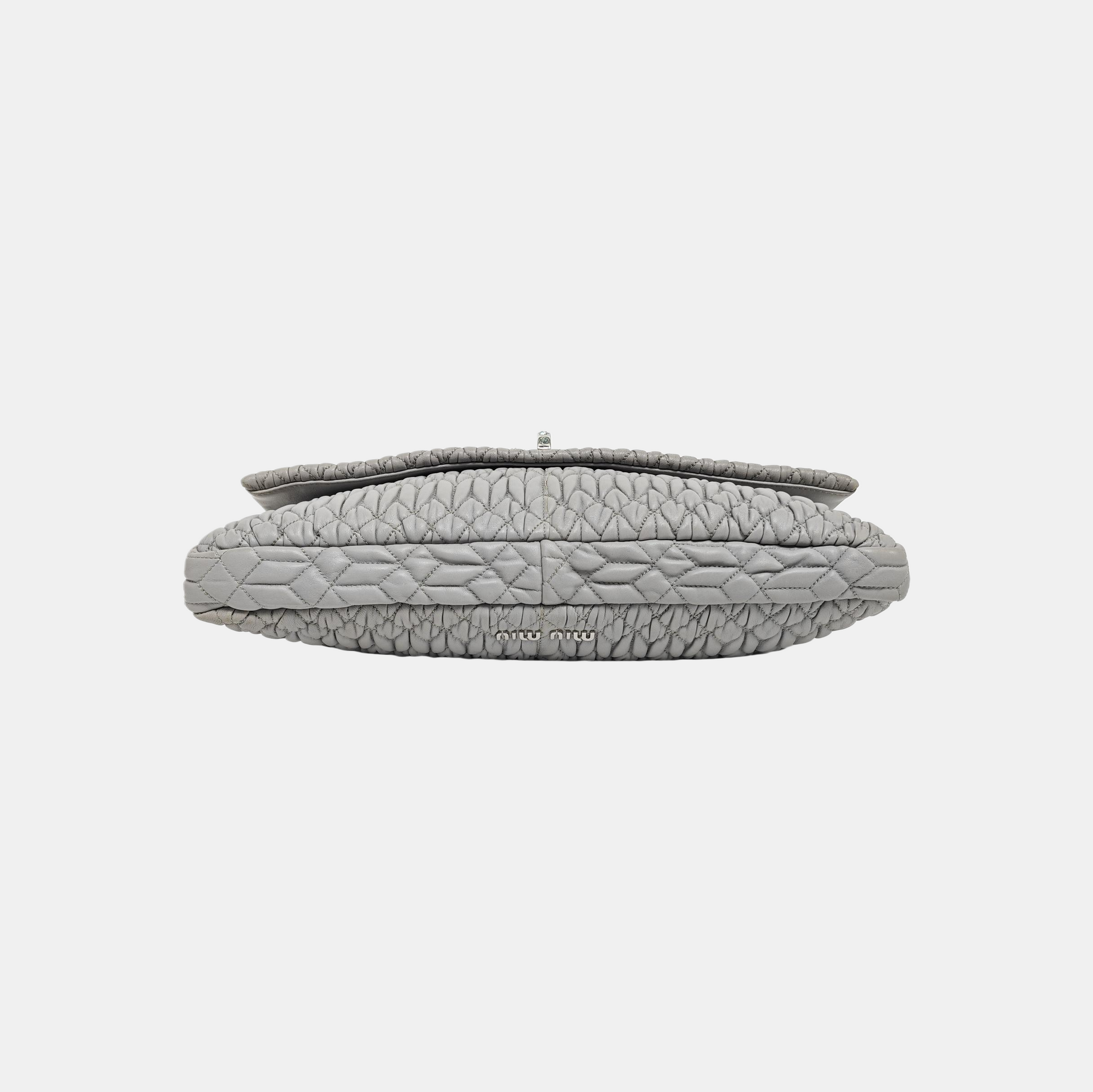 Crystal Quilted Lambskin Gray