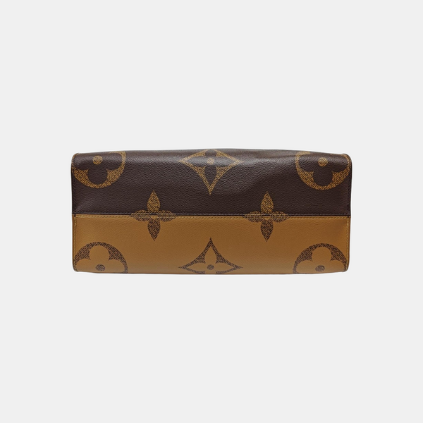 ONTHEGO MM Monogram Coated Canvas Brown