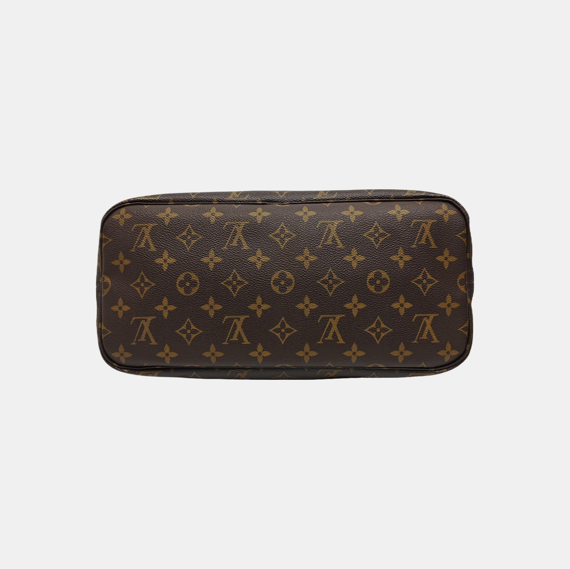 NEVERFULL MM Monogram Coated Canvas Brown