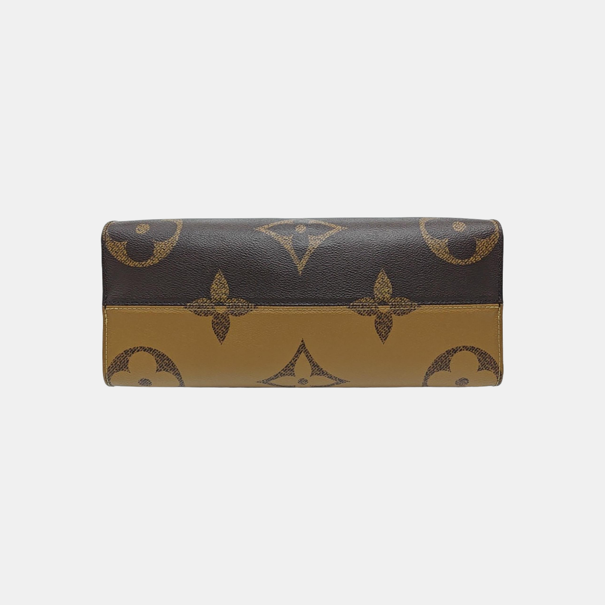 ONTHEGO MM Monogram Coated Canvas Brown