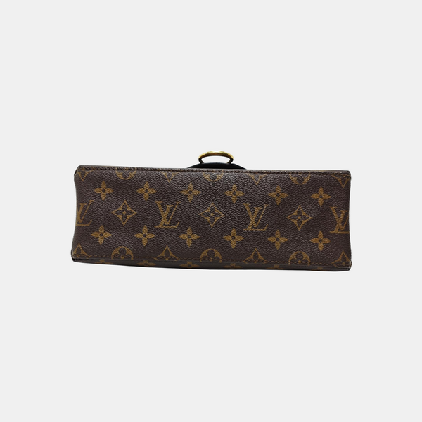 SAINT MICHEL Monogram Coated Canvas Black