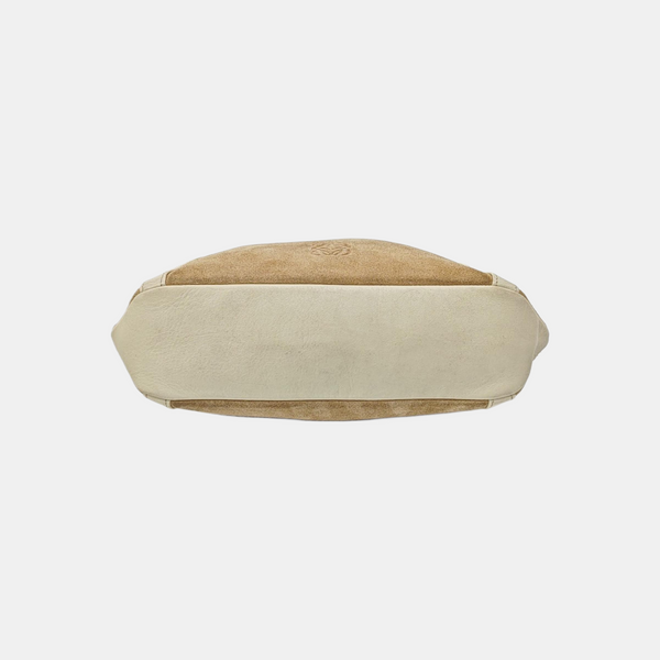 Suede Top Handle Bag Beige