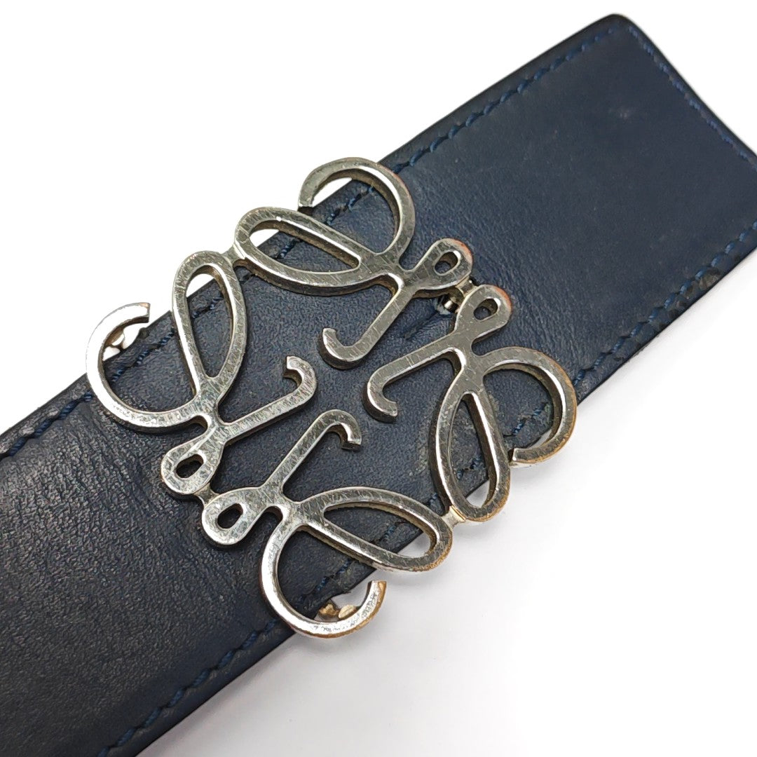 Leather Belt Blue
