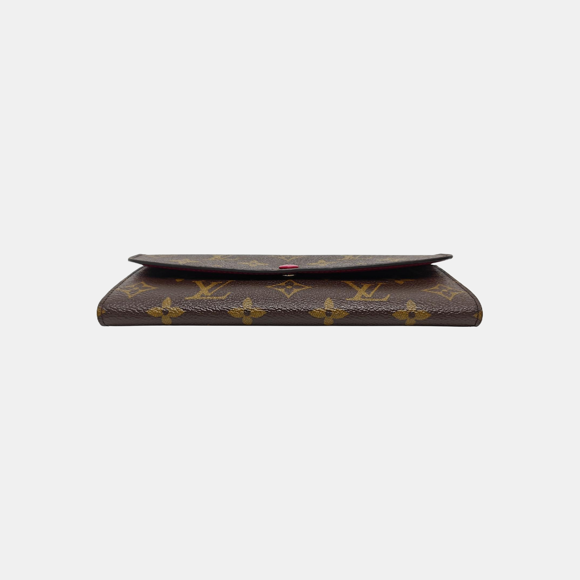 EMILIE Monogram Coated Canvas Brown Wallet