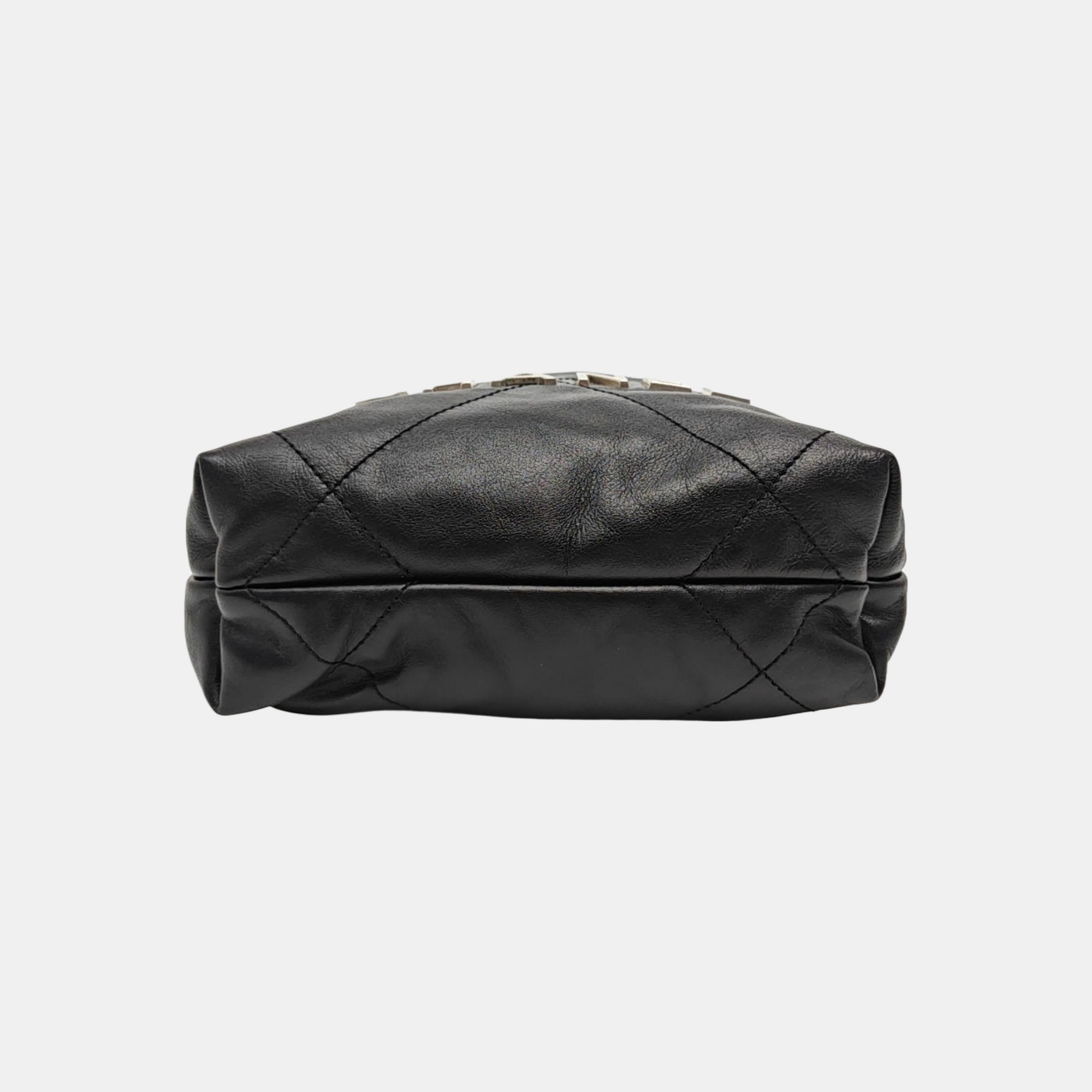 CHANEL 22 Mini Quilted Calfskin Black