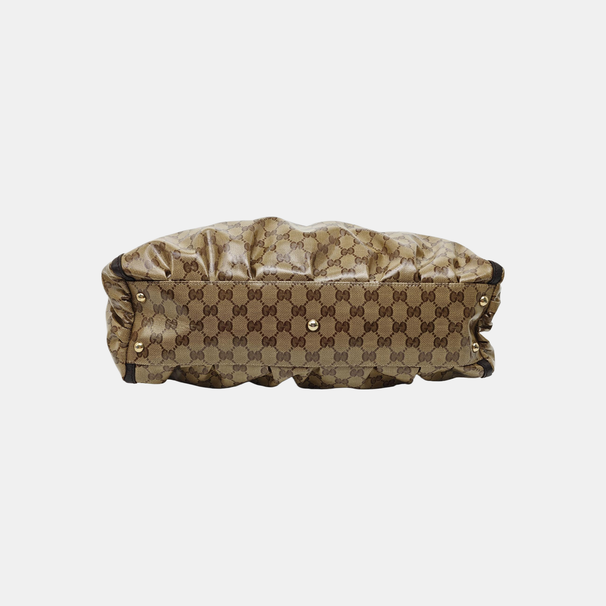D Gold Monogram Coated Canvas Brown