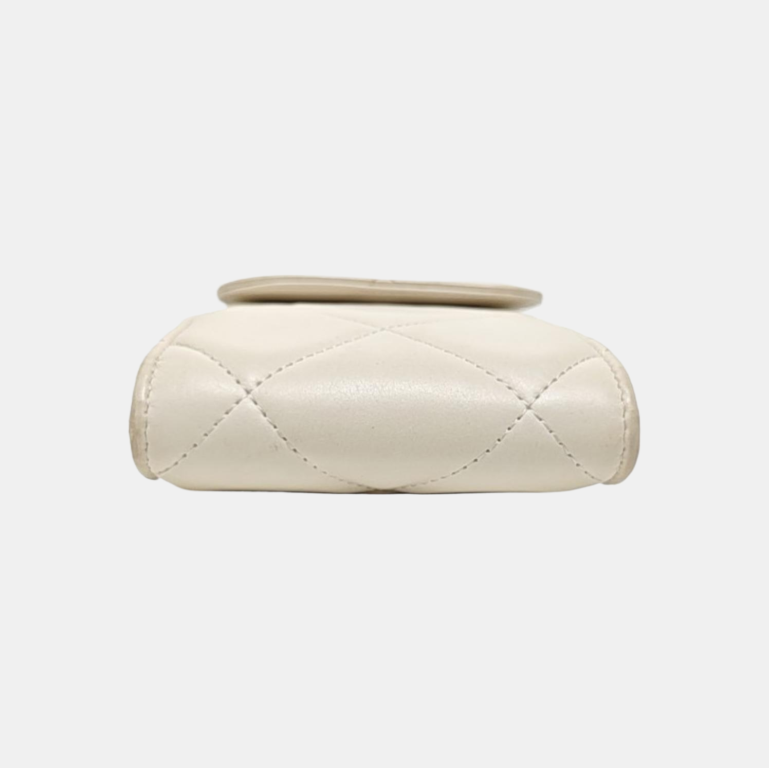 CHANEL 19 Quilted Calfskin White