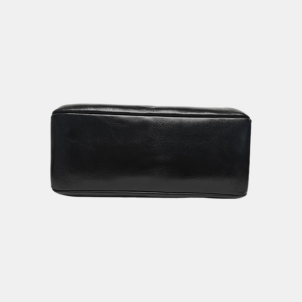Calfskin Top Handle Bag Black