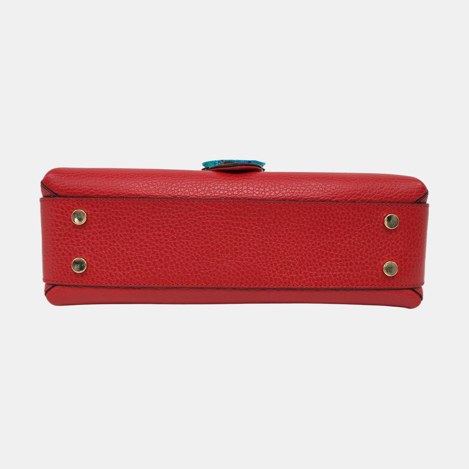 Interlocking G Large Calfskin Red