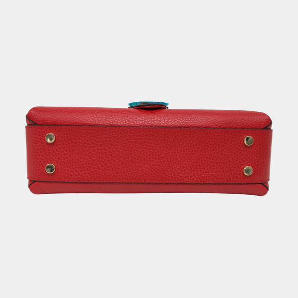 Interlocking G Large Calfskin Red
