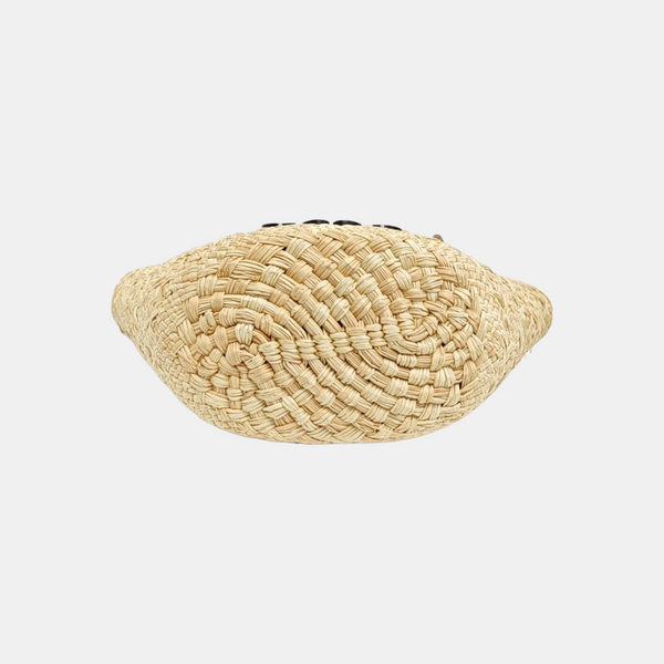 Straw Top Handle Bag Beige