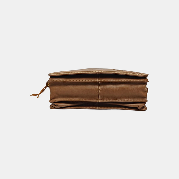 Lambskin Shoulder Bag Brown