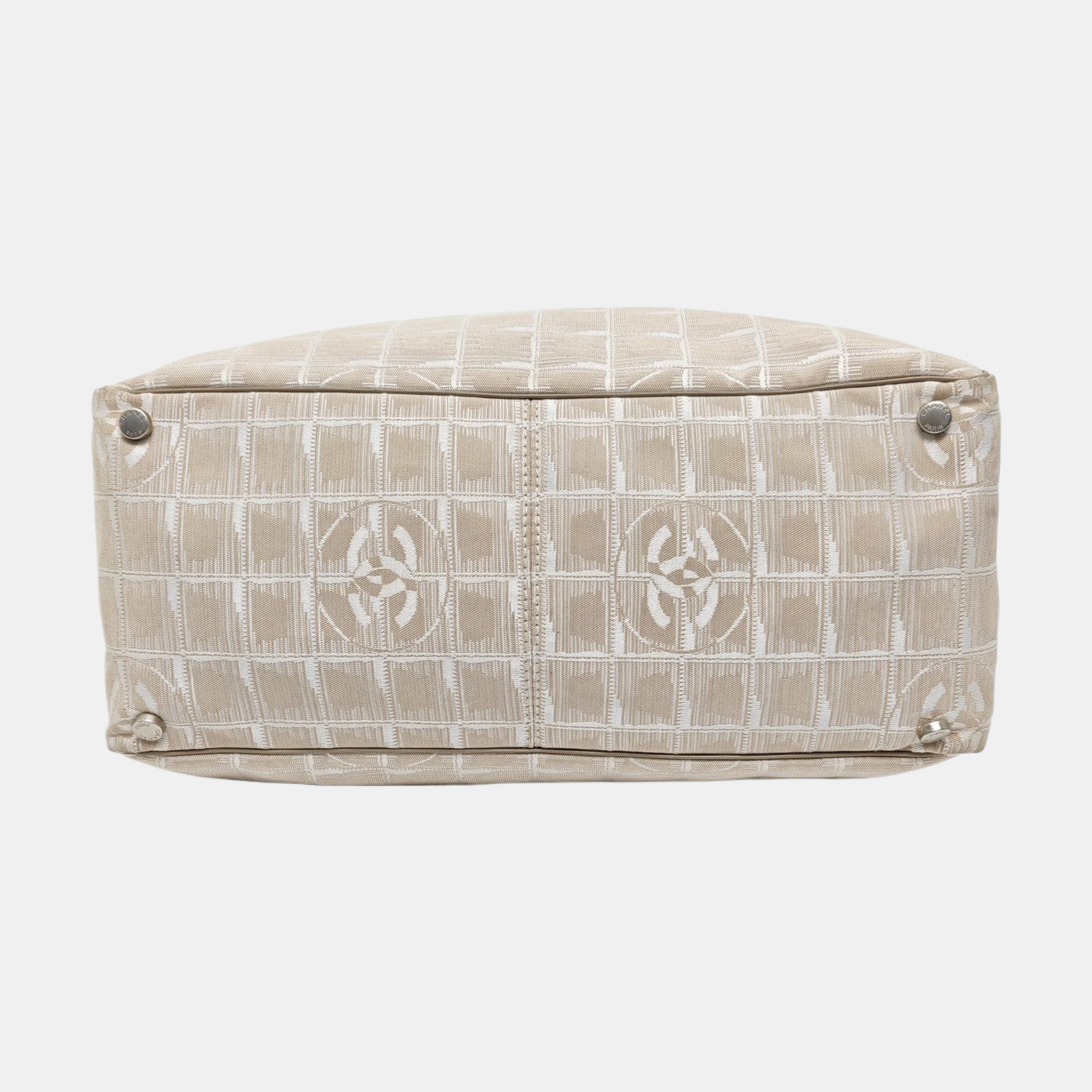 Authenticated pre-owned  TRAVEL LINE Canvas Beige - Top Handle Bag at Looply